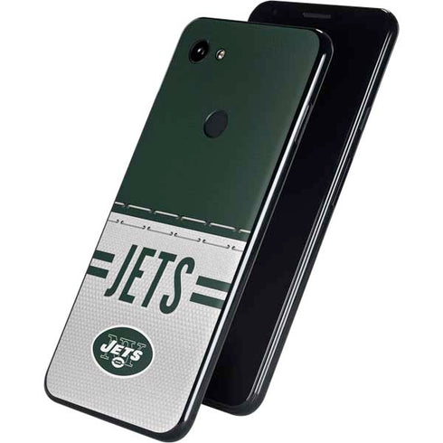 NFL New York Jets White Striped Google Pixel 3a XL Skin